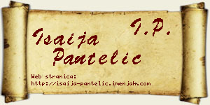 Isaija Pantelić vizit kartica